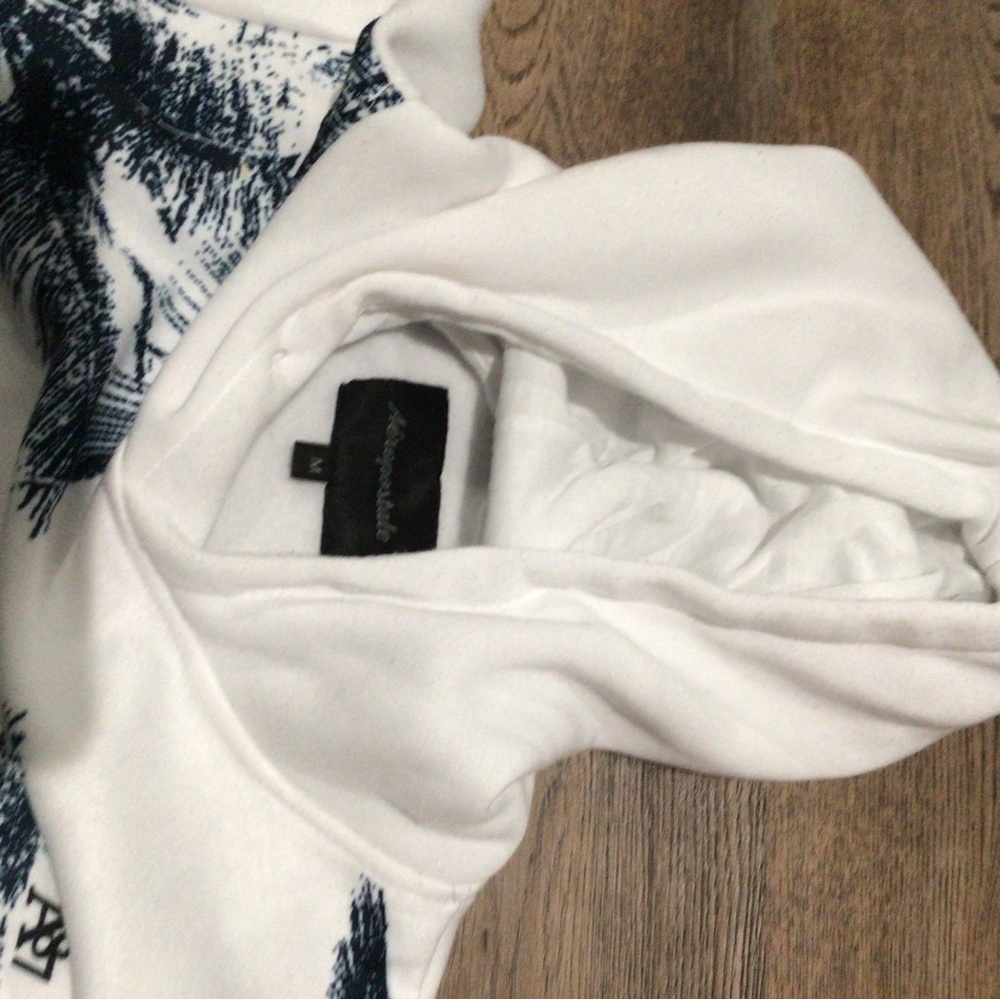 Aeropostale White and Blue palm tree Hoodie men’s
